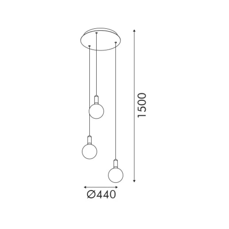 Marbella BLACK 33W C CN3PMBKCCT – ACA Lighting LED pendant in black matt, 33W, 2700K