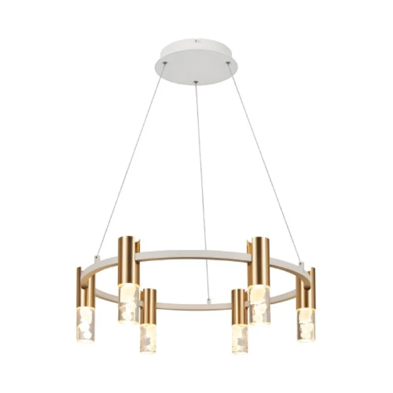 LED Pendants & Chandeliers Oasis SATIN BRASS CN6P43PGWCCT – ACA Lighting LED pendant in white matt, 43W, 2700K