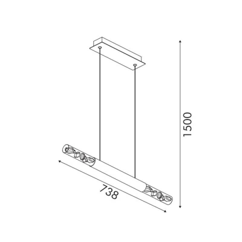 Oasis SATIN BRASS CNLP15PGWCCT – ACA Lighting LED пендел в бял мат, 15W, 2700K