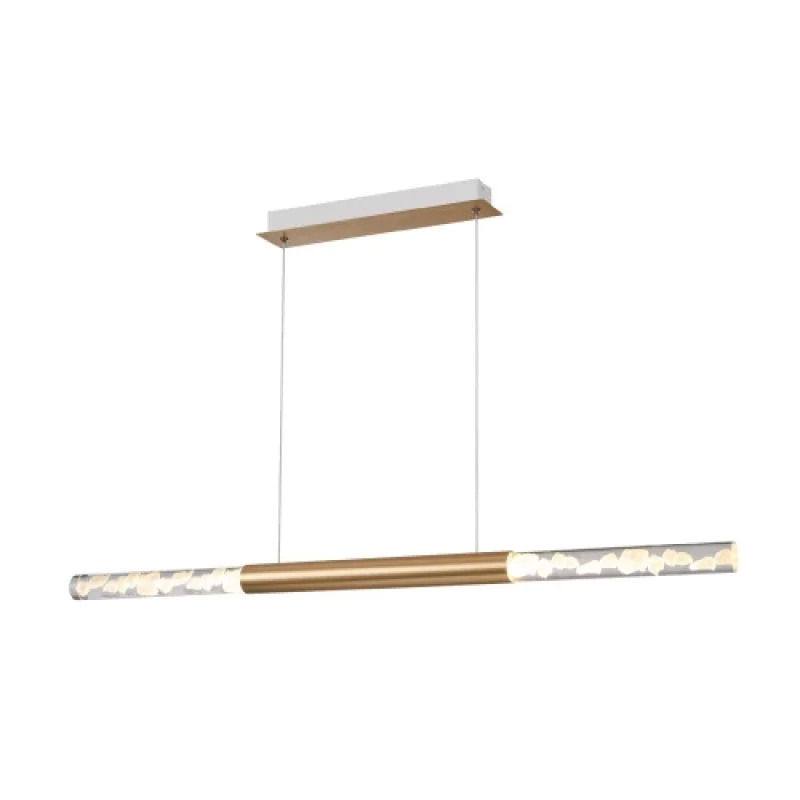 LED пендели и полилеи Oasis SATIN BRASS CNLP15PGWCCT – ACA Lighting LED пендел в бял мат, 15W, 2700K