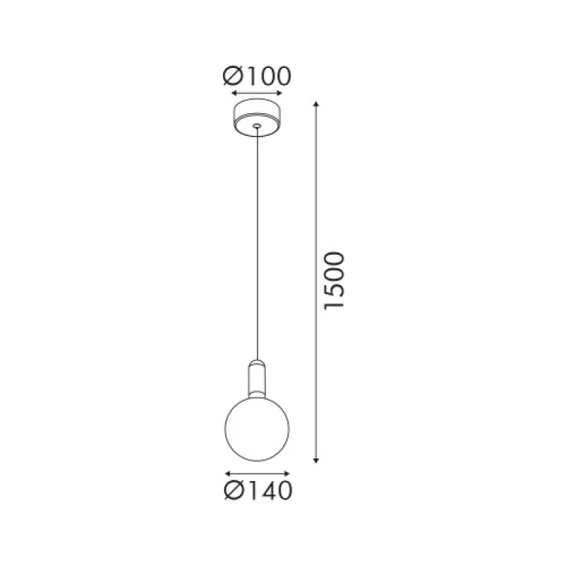Marbella BLACK 11W CNP11MBKCCT – ACA Lighting LED pendant in black matt, 11W, 2700K