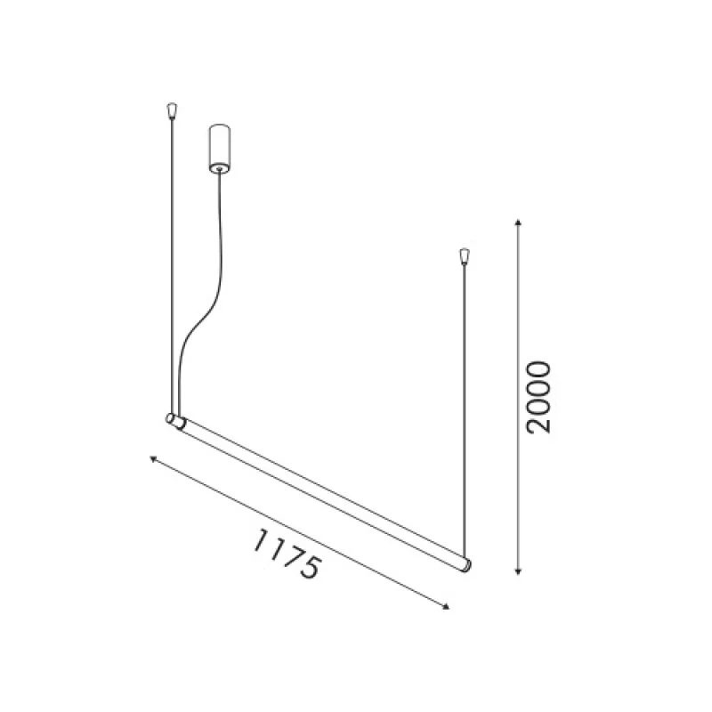 Mystique BLACK / SAT CNP42GBCCT – ACA Lighting LED пендел в черен, 42W, 2700K