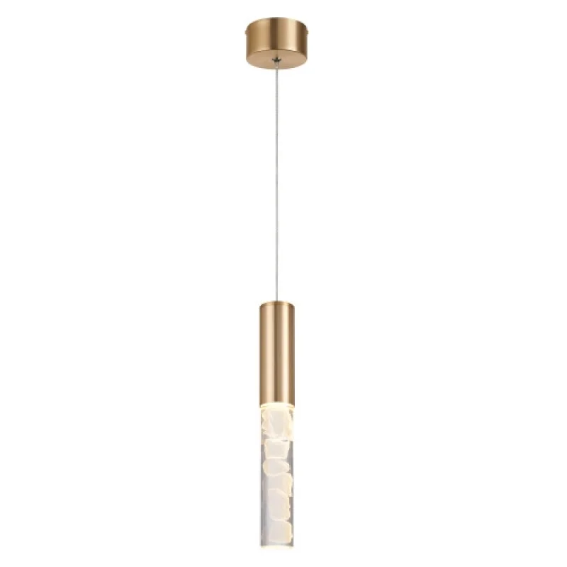 LED Pendants & Chandeliers Oasis SATIN BRASS 7W CNP7PGCCT – ACA Lighting LED pendant in matt brass, 7W, 2700K