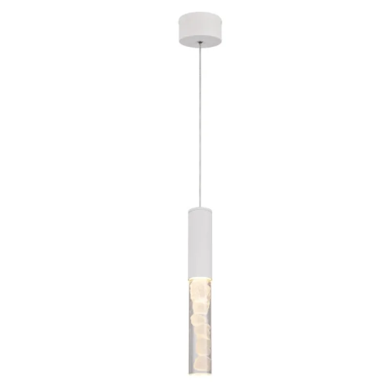 LED пендели и полилеи Oasis WHITE 7W CCT 27 CNP7PWCCT – ACA Lighting LED пендел в бял мат, 7W, 2700K