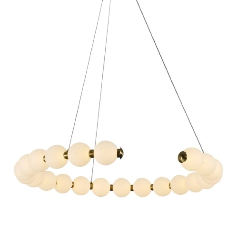 LED пендели и полилеи Lolly SATIN BRASS 3 HM236LEDP80 – ACA Lighting LED пендел в матиран месинг, 30W, 3000K