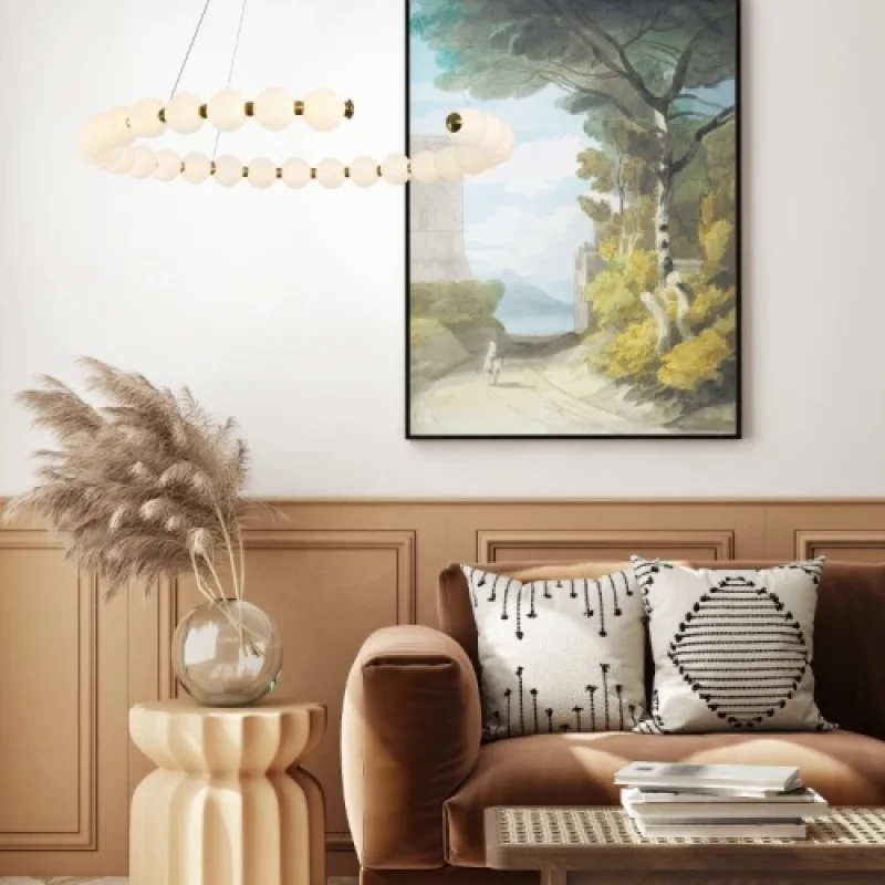 Lolly SATIN BRASS 3 HM236LEDP80 – ACA Lighting LED пендел в матиран месинг, 30W, 3000K