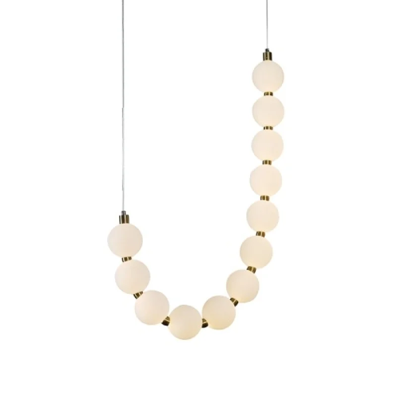 LED Pendants & Chandeliers Lolly SATIN BRASS 1 HM238LEDP12 – ACA Lighting LED pendant in matt brass, 18W, 3000K