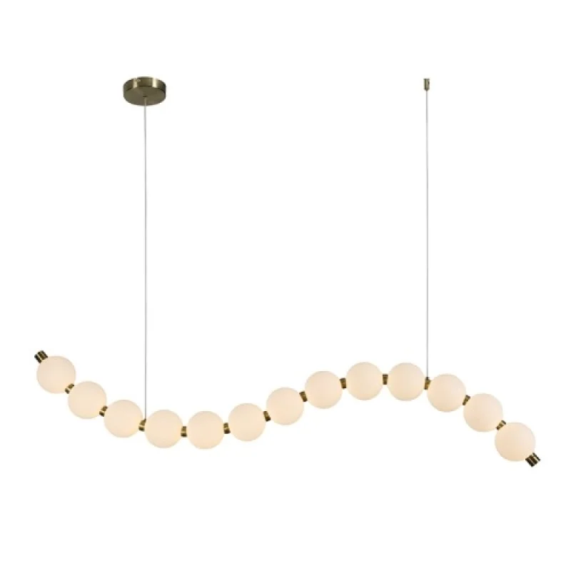 LED пендели и полилеи Lolly SATIN BRASS 2 HM238LEDP13 – ACA Lighting LED пендел в матиран месинг, 20W, 3000K