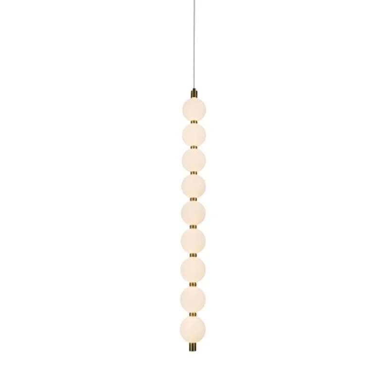 LED Pendants & Chandeliers Lolly SATIN BRASS 14 HM238LEDP9 – ACA Lighting LED pendant in matt brass, 14W, 3000K