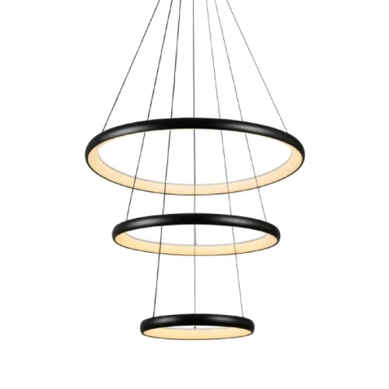 LED Pendants & Chandeliers Harmony BLACK 60 HM23LEDP3BKCCT – ACA Lighting LED pendant in black matt, 60W, 3000K
