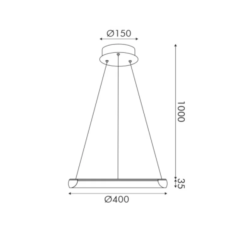 Harmony BLACK 2 HM23LEDP40BKCCT – ACA Lighting LED пендел в черен мат, 24W, 3000K