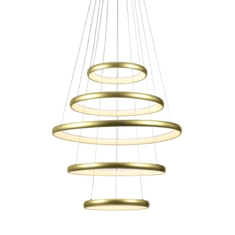 LED Pendants & Chandeliers Harmony SATIN BR HM23LEDP5GDCCT – ACA Lighting LED pendant in matt brass, 80W, 3000K