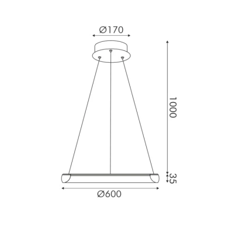 Harmony SATIN B HM23LEDP60GDCCT – ACA Lighting LED pendant in matt brass, 32W, 3000K