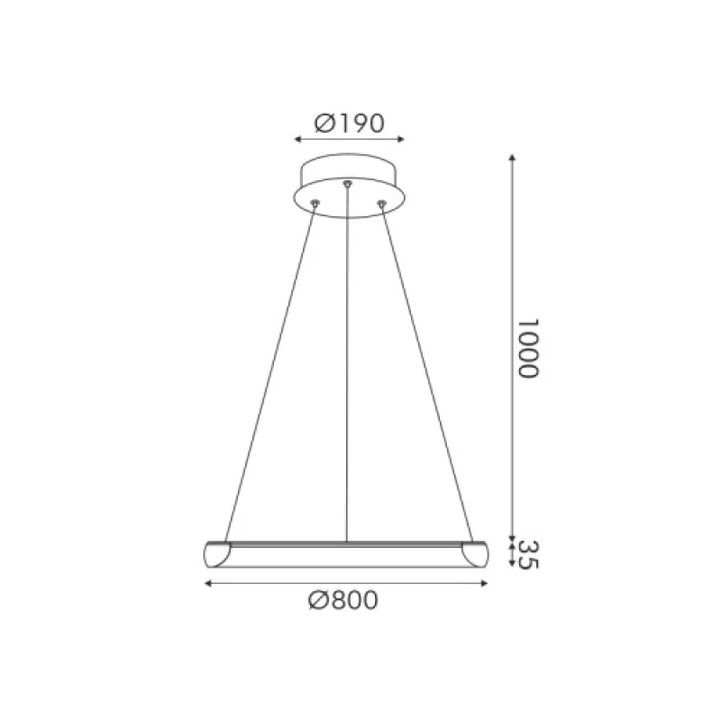 Harmony SATIN B HM23LEDP80GDCCT – ACA Lighting LED pendant in matt brass, 48W, 3000K