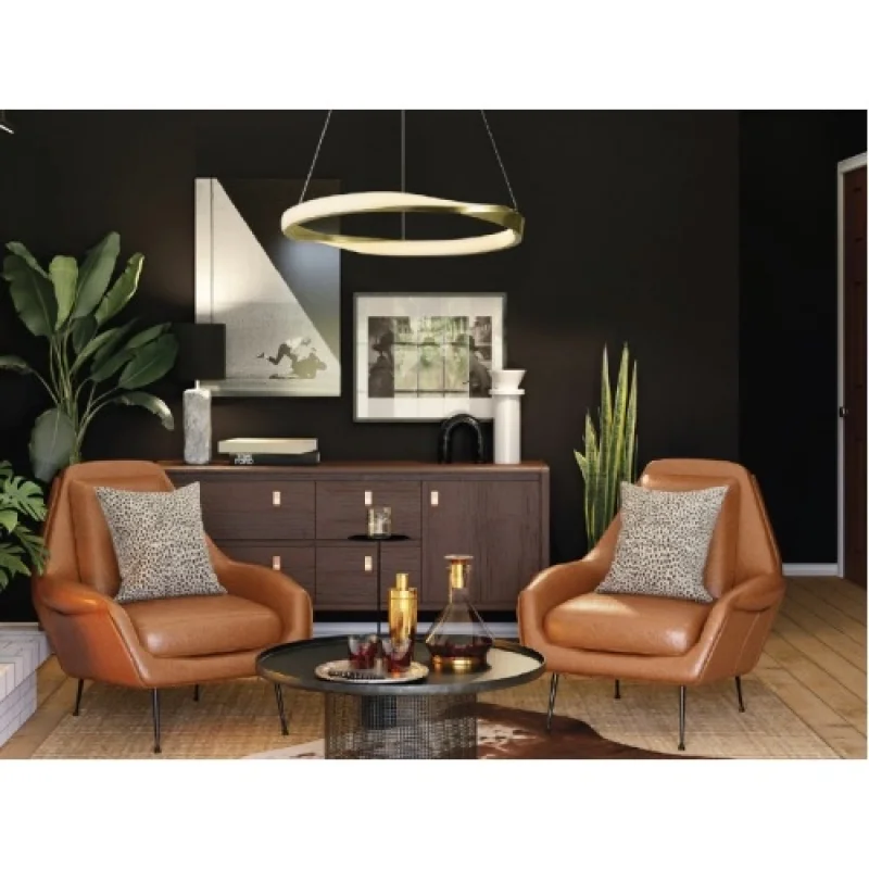 Brace SATIN BRA HM24LEDP60GDCCT – ACA Lighting LED пендел в матиран месинг, 32W, 3000K