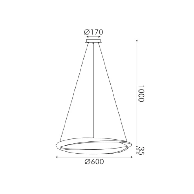 Brace SATIN BRA HM24LEDP60GDCCT – ACA Lighting LED пендел в матиран месинг, 32W, 3000K