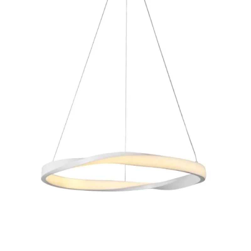 LED Pendants & Chandeliers Brace WHITE 32W HM24LEDP60WHCCT – ACA Lighting LED pendant in white, 32W, 3000K