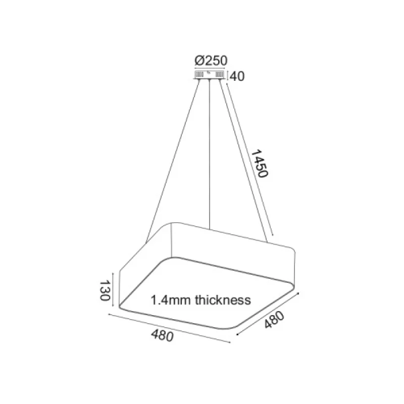 40w 3000K-4000- HM28LEDP48WHCCT – ACA Lighting LED пендел в бял мат, 40W, 3000K