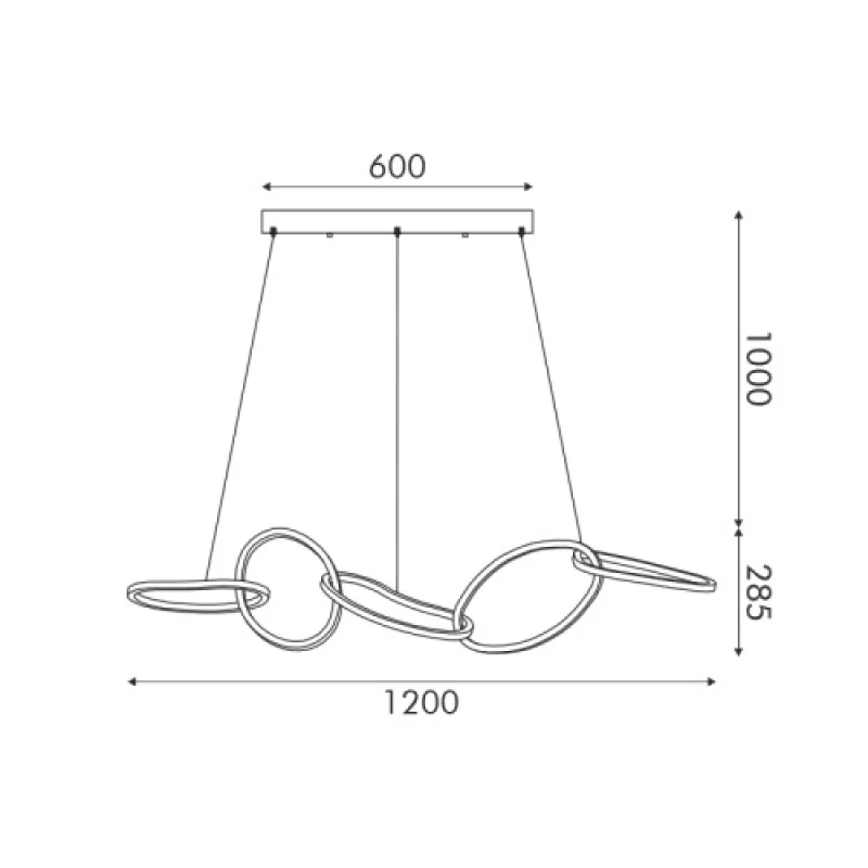 Ring BRASS 72W 3 HM88LEDP5GDCCT – ACA Lighting LED pendant in brass, 72W, 3000K