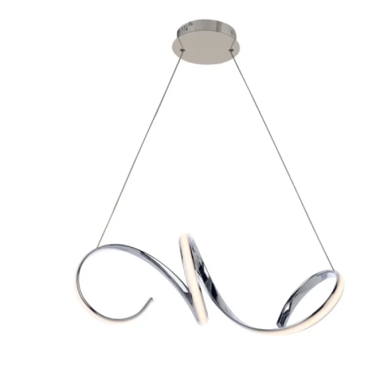LED Pendants & Chandeliers Cleo HM91LEDP64CH – ACA Lighting LED pendant in chrome, 40W, 3000K