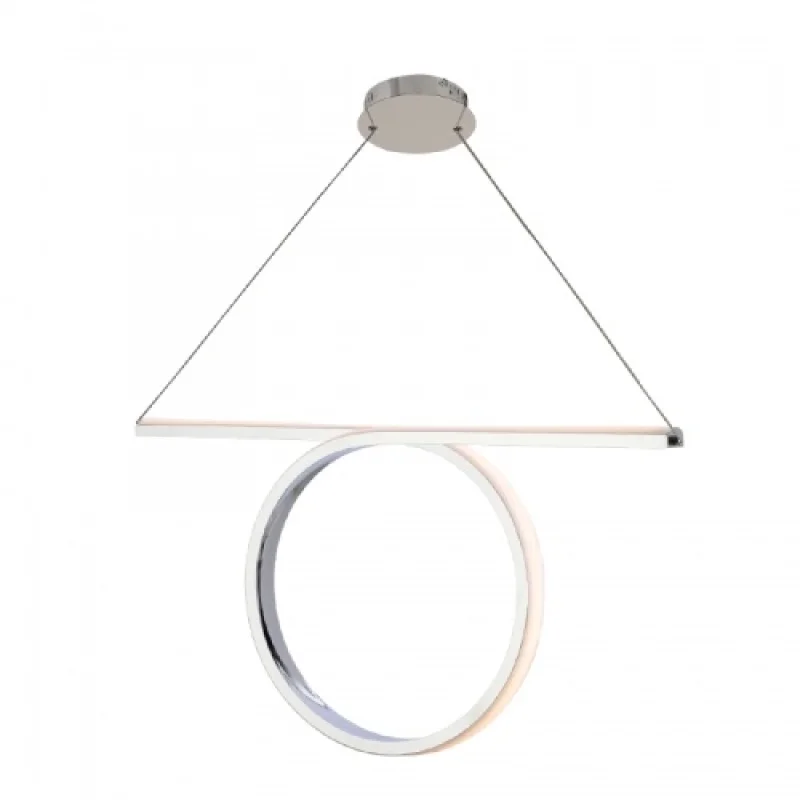 Zero HM98LEDP64CH – ACA Lighting pendant in chrome, 32W, 3000K