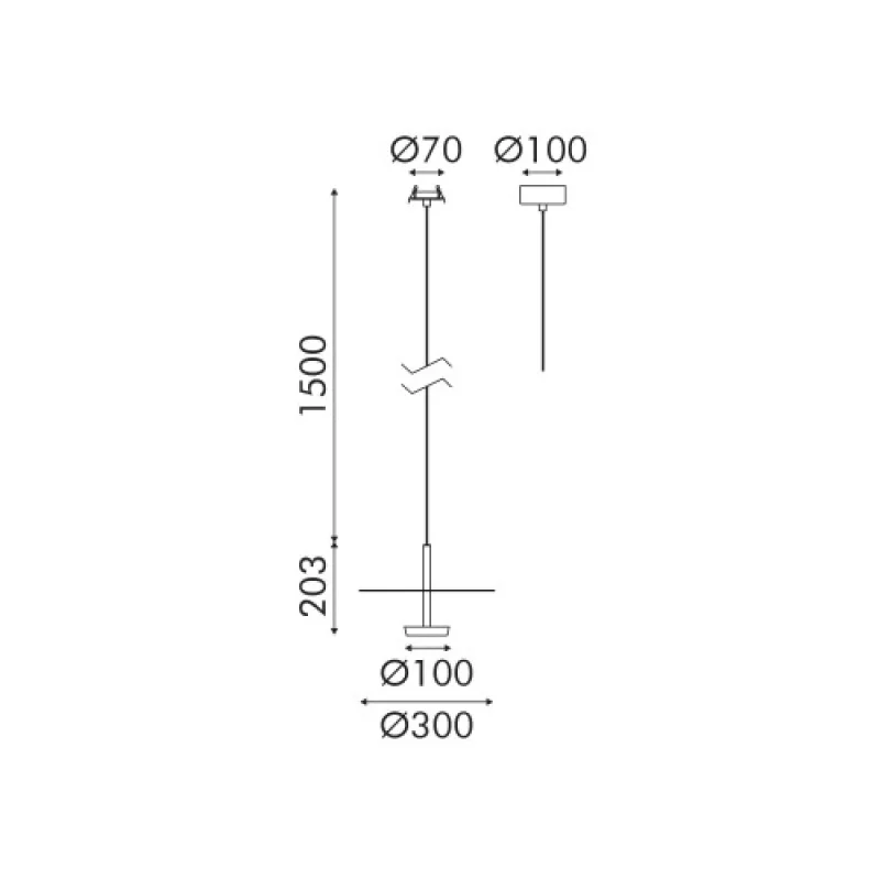Maison BLACK 9W 3000 OKN5013PBK – ACA Lighting LED пендел, 9W, 3000K