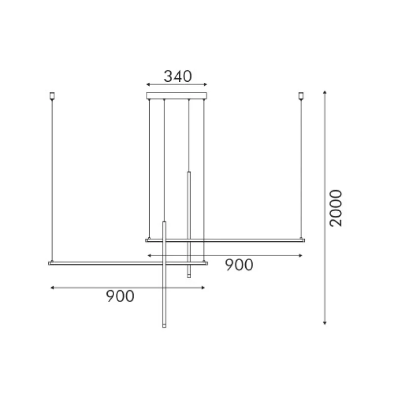 Chiara BLACK 36W 300 OKN9600B36 – ACA Lighting LED пендел, 36W, 3000K