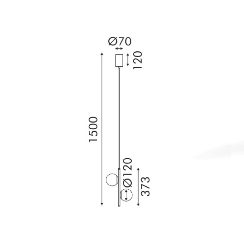 Ball 10W 3000K OKN96162BK – ACA Lighting LED пендел, 10W, 3000K