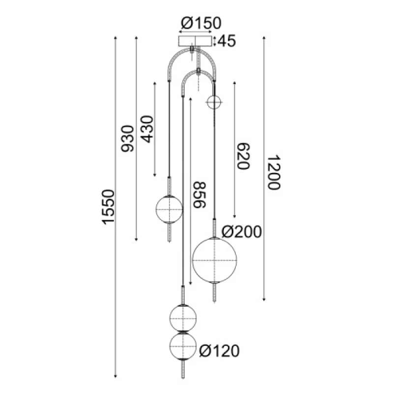Amelia TNK323LED19P – ACA Lighting LED пендел в черен, 19W, 3000K