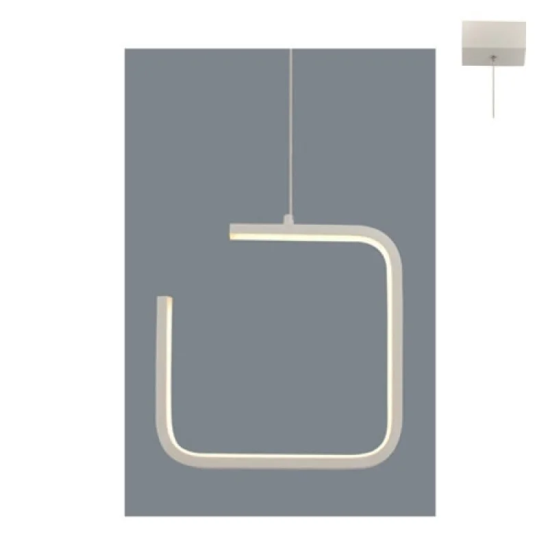 Euclid1 V27LEDP22WH – ACA Lighting пендел в бял, 8W, 3000K