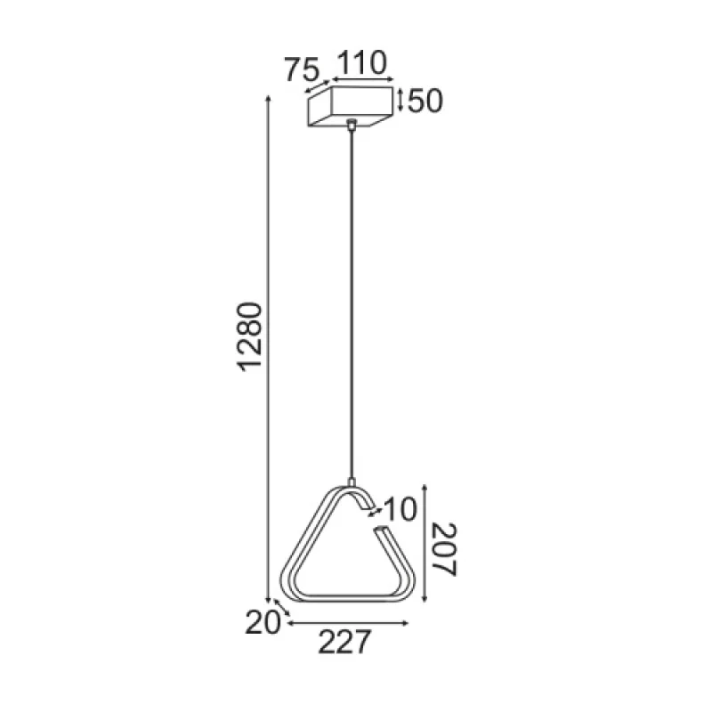 Euclid2 V29LEDP23WH – ACA Lighting pendant in white, 7W, 3000K