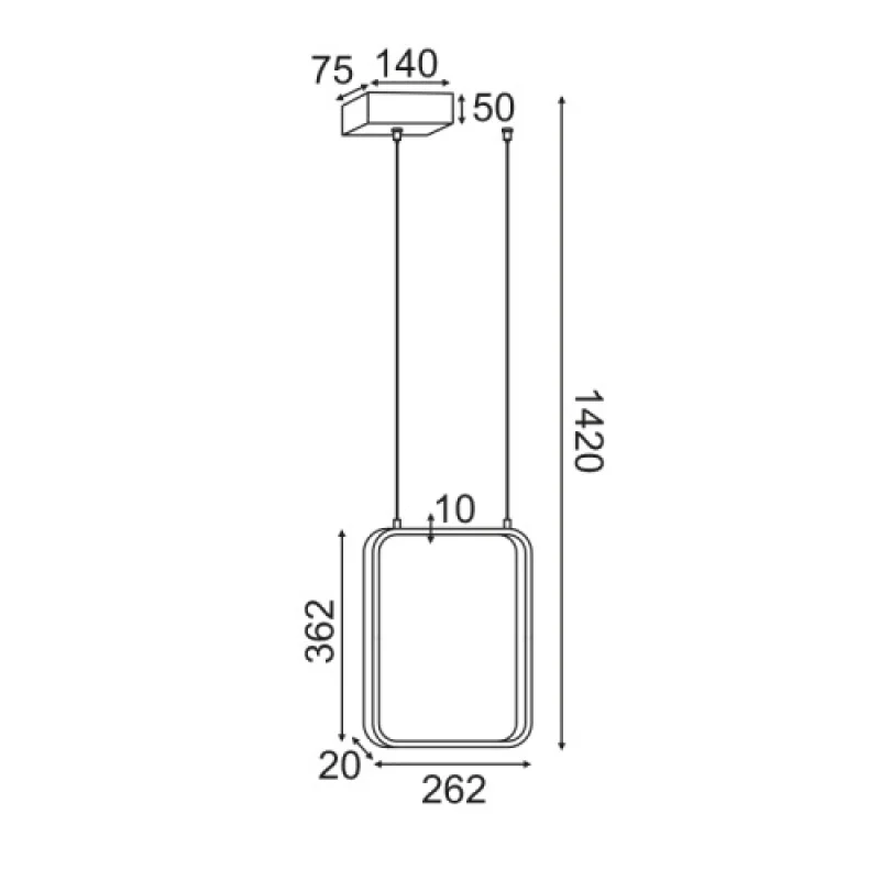 Symetria V30LEDP26WH – ACA Lighting пендел в бял, 15W, 3000K