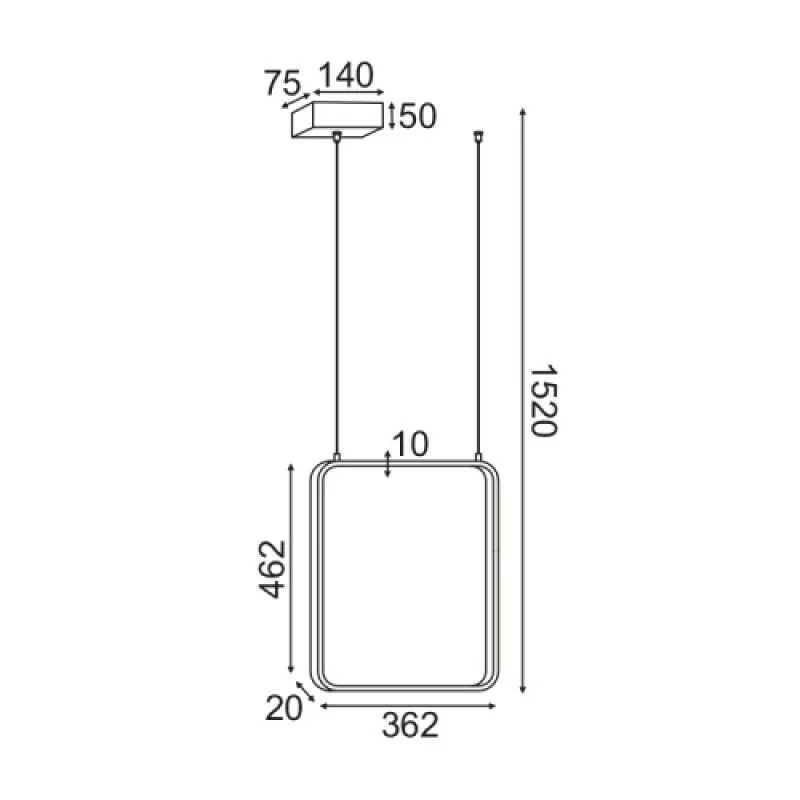 Symetria V30LEDP36WH – ACA Lighting пендел в бял, 19W, 3000K