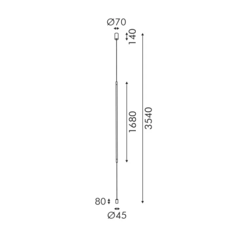 Malpo 20W 3000K V43176PBK1800 – ACA Lighting LED пендел в черен, 20W, 3000K