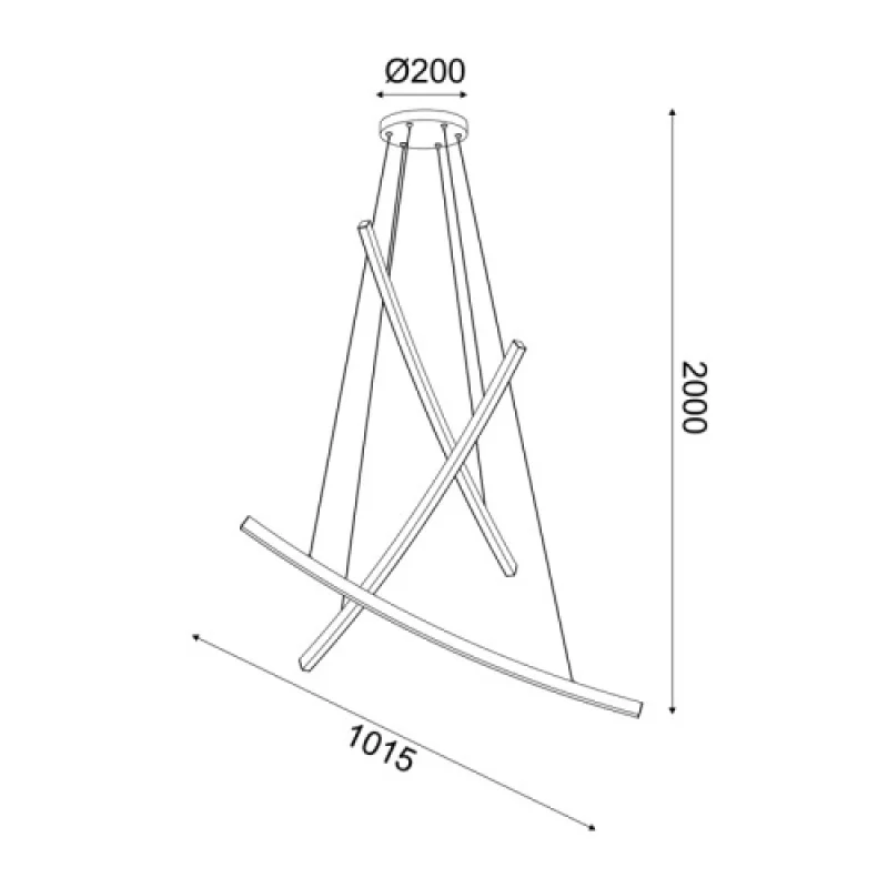 Naava YL1723LEDPBK – ACA Lighting LED пендел в черен, 60W, 3000K