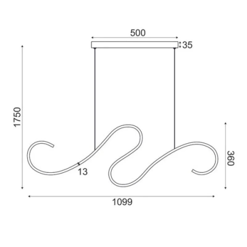 Calista YL1809LEDPBK – ACA Lighting пендел в черен, 27W, 3000K