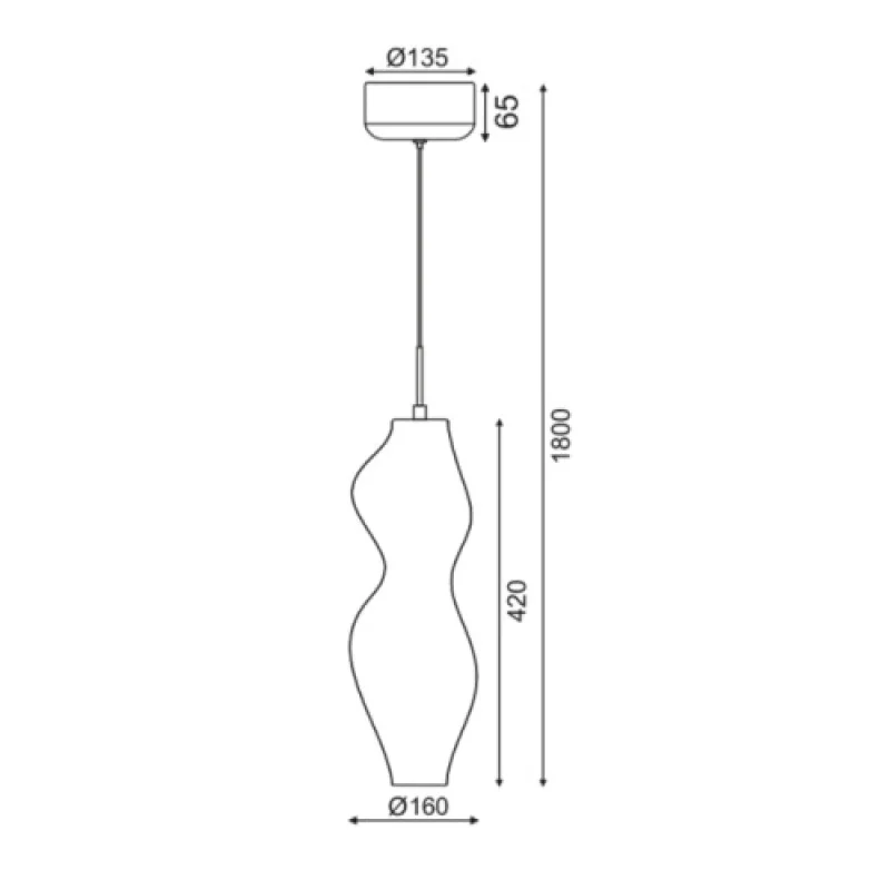 Caryatid ZM13LEDP15 – ACA Lighting пендел, 20W, 3000K