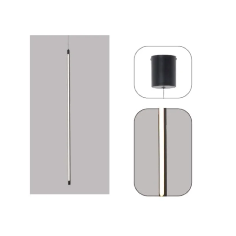 Avenue ZM16LEDP100BK – ACA Lighting LED пендел в черен, 18W, 3000K