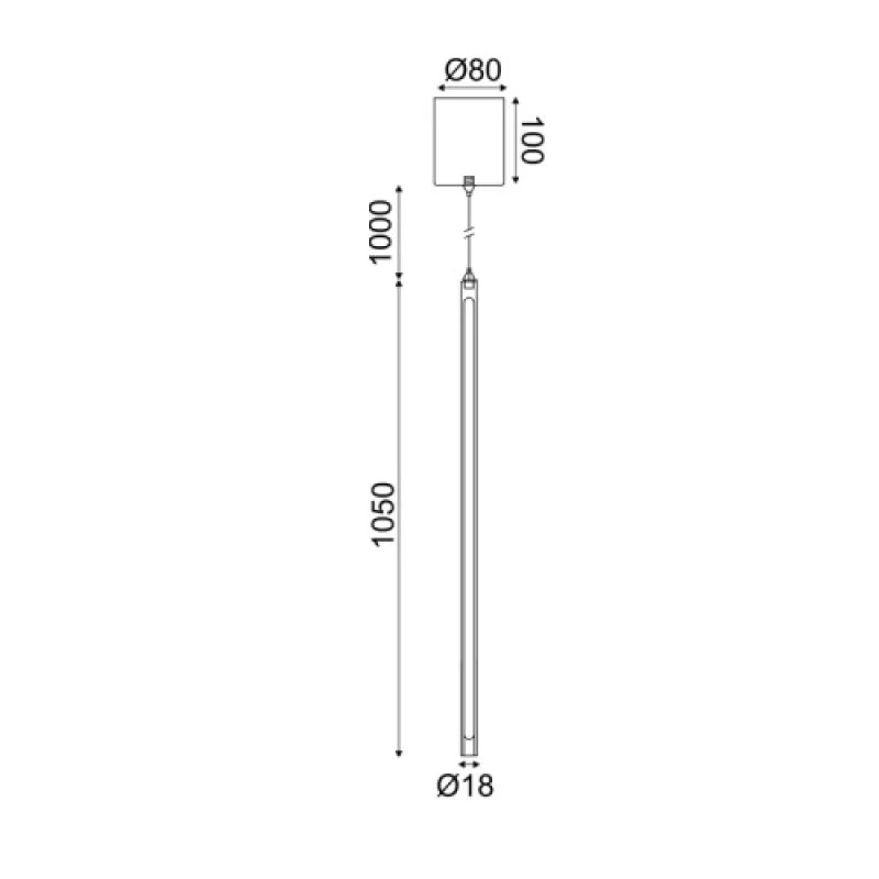 Avenue ZM16LEDP100WH – ACA Lighting LED пендел в бял, 18W, 3000K