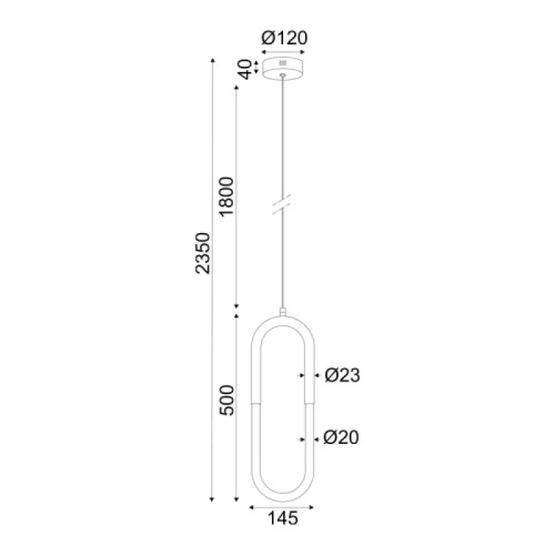Venus ZM32LEDP15CH – ACA Lighting пендел в хром, 8W, 3000K