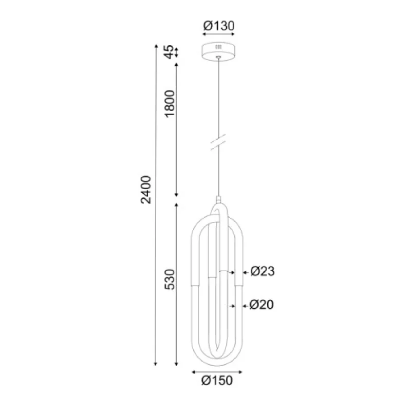 Venus ZM33LEDP15CH – ACA Lighting пендел в хром, 16W, 3000K