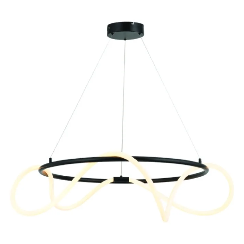 LED пендели и полилеи Kyma ZM36LEDP80BK – ACA Lighting LED пендел в черен, 60W, 3000K