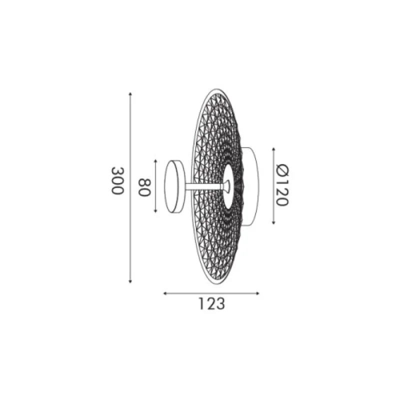 Lofty SATIN BRASS BD379A300CGD – ACA Lighting LED плафон в матиран, 8W, 2700K