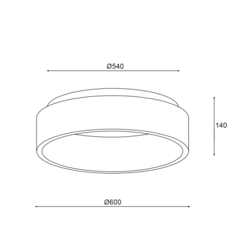 Apollo WHITE 48 BR81LEDC60WHCCT – ACA Lighting LED плафон в бял, 48W, 3000K