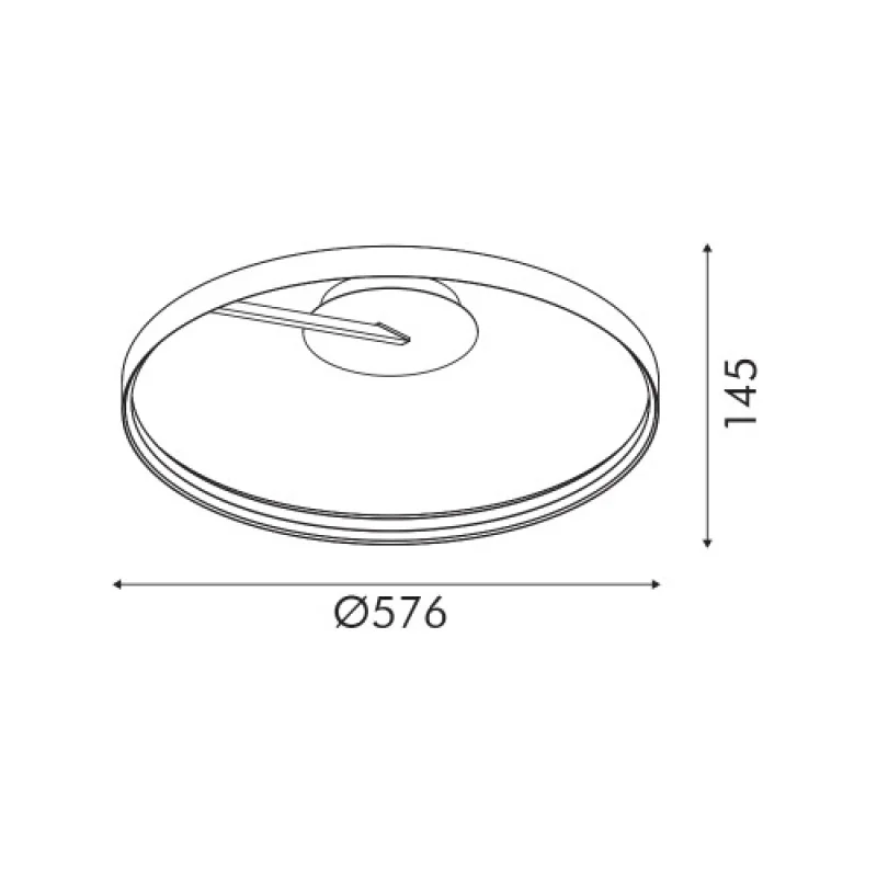 Rollie SATIN BRASS CE CNC42GCCT – ACA Lighting LED плафон в матиран месинг, 42W, 2700K
