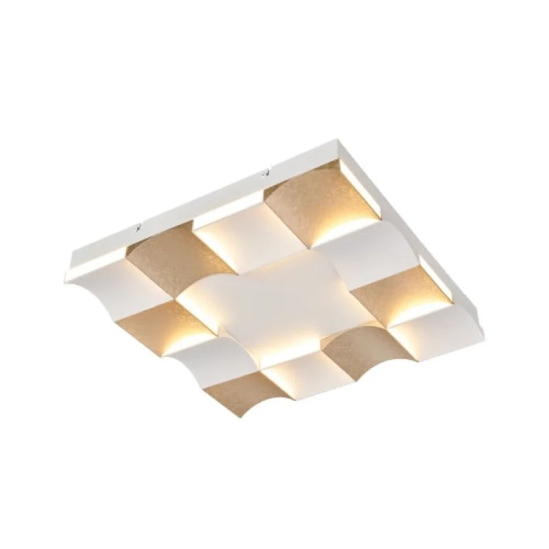 LED плафони Chessy SATIN BRASS W CNC63GWCCT – ACA Lighting LED плафон в бял мат, 63W, 2700K