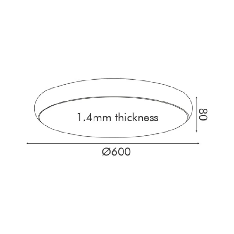 54w D60 KALLIST HM27LEDC60BKCCT – ACA Lighting LED плафон в черен мат, 54W, 3000K