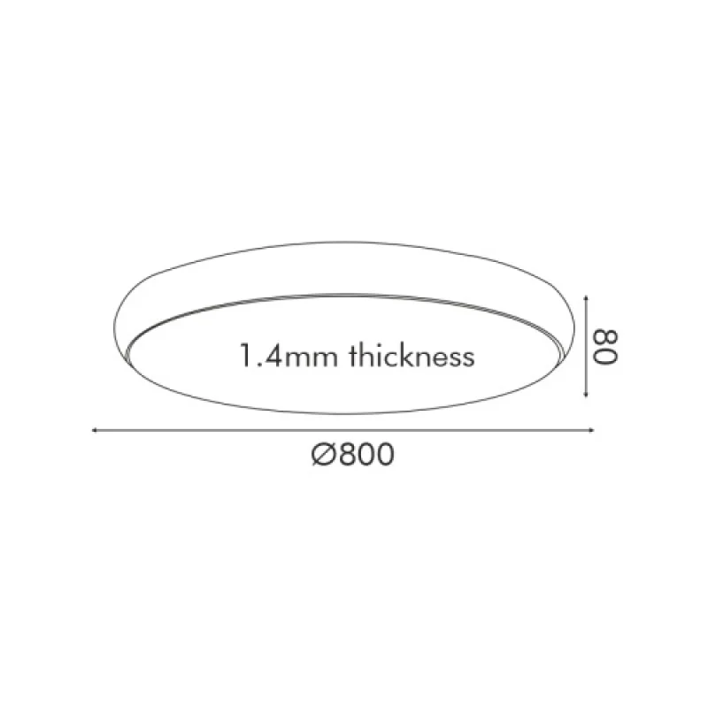 70w D80 KALLIST HM27LEDC80BKCCT – ACA Lighting LED плафон в черен мат, 70W, 3000K