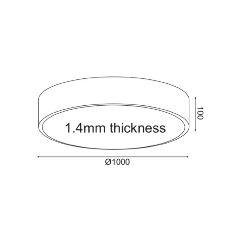 100w 3000K-400 HM29LEDC100BKCCT – ACA Lighting LED плафон в черен мат, 100W, 3000K