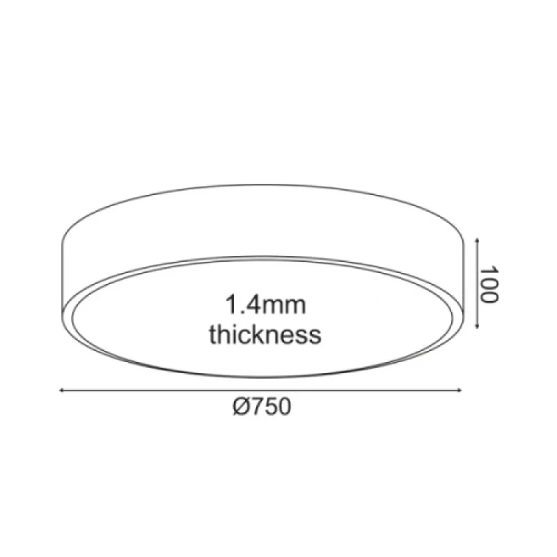 60w 3000K-4000- HM29LEDC75BKCCT – ACA Lighting LED плафон в черен мат, 60W, 3000K